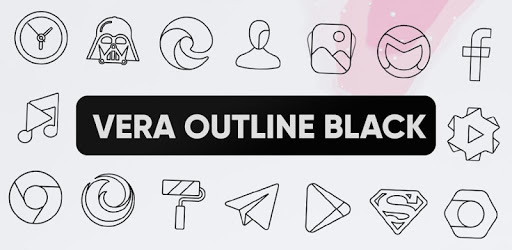 Vera Outline Black – Black linear icons (Beta) 4.7.7 (Patched)