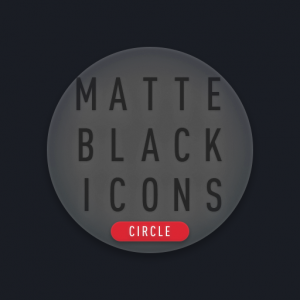 Matte Black CIRCLE Icons
