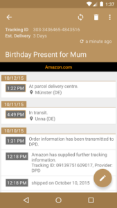 Deliveries Package Tracker