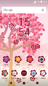 Falling Flowers Red - Live Wallpaper