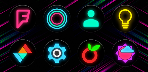 Neon Glow C – Icon Pack v6.2.0 (Patched)