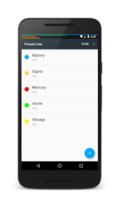 PowerLine 🔋 On screen battery, signal, data lines