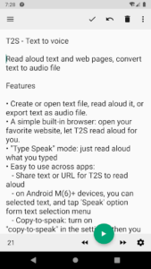 T2S: Text to Voice/Read Aloud