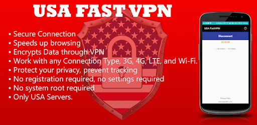 USA FastVPN – Free Secured Unlimited Fast US VPN v1.1.4 (AdFree)