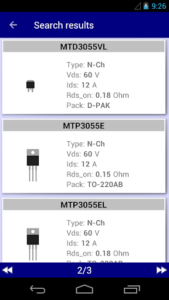 Electronics Database: params of electronics parts