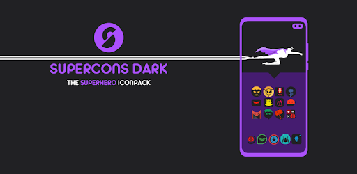 Supercons Dark – The Superhero Icon Pack v2.0 (Patched)