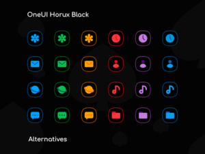 OneUX Black - Icon Pack