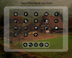 Delux Black - Round Icon Pack