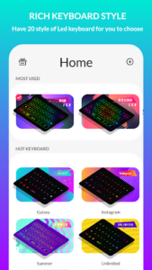 LED Keyboard - RGB Lighting Keyboard, Emojis, Font