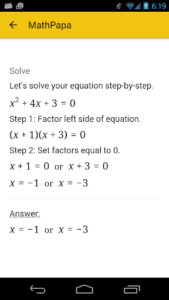 MathPapa - Algebra Calculator