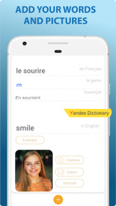Flashcards: learn languages