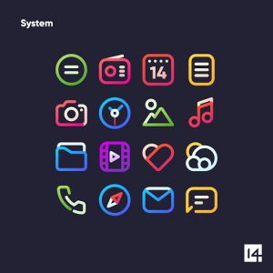 Aline Icon Pack - linear gradient icons