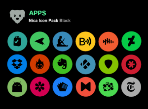 Nica Icon Pack Black