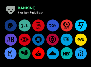 Nica Icon Pack Black