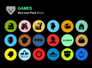 Nica Icon Pack Black