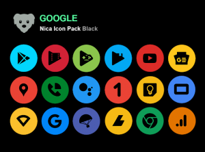 Nica Icon Pack Black