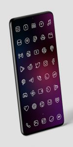 Caelus White: linear icon pack