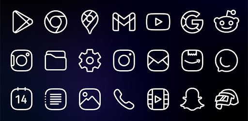 Caelus White Icon Pack – White Linear Icons 4.1.9 (Patched)