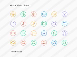 Horux White - Round Icon Pack