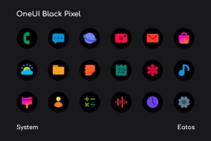 OneUI Black - Round Icon Pack