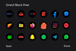 OneUI Black - Round Icon Pack