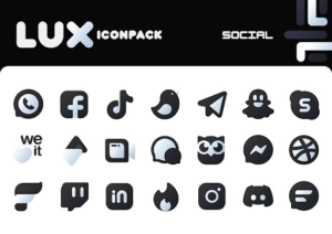 LuX Black Icon Pack