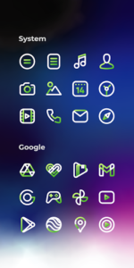 Aline Green: linear icon pack