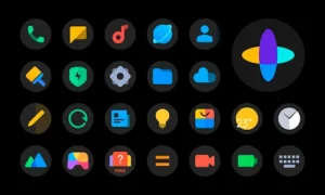 MiPlus Black - Round Icon Pack