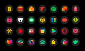 MiPlus Black - Round Icon Pack