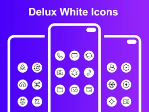Delux White Round - Icon Pack