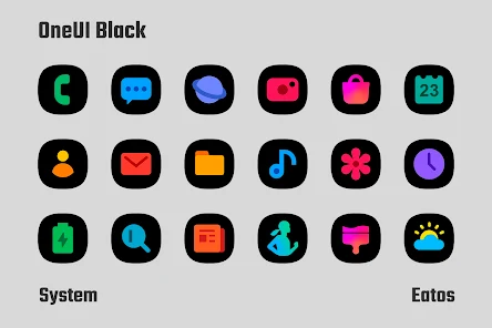 OneUI Black - Icon Pack 5.5 (Patched) Pic