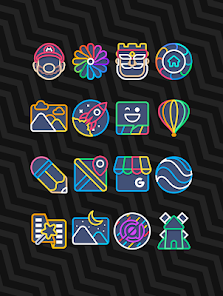 Garis Dark - Lines Icon Pack 55 (Paid) Pic