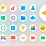 MiPro White - Round Icon Pack 1.9.8 (Patched) Pic
