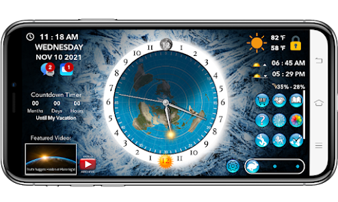 Flat Earth Sun & Moon Clock 5.11.1 (Paid Patched) Pic