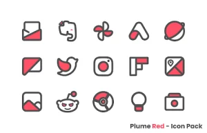 Plume Red - Icon Pack