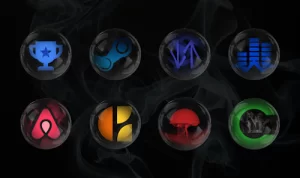 Black Smoke & Glass Icon Pack