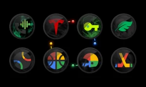 Black Smoke Rings Icon Pack