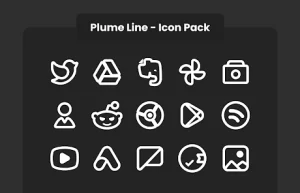 Plume Line - Icon Pack